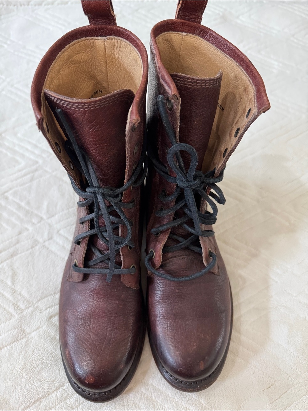 Frye Leather Jenna Combat Boots